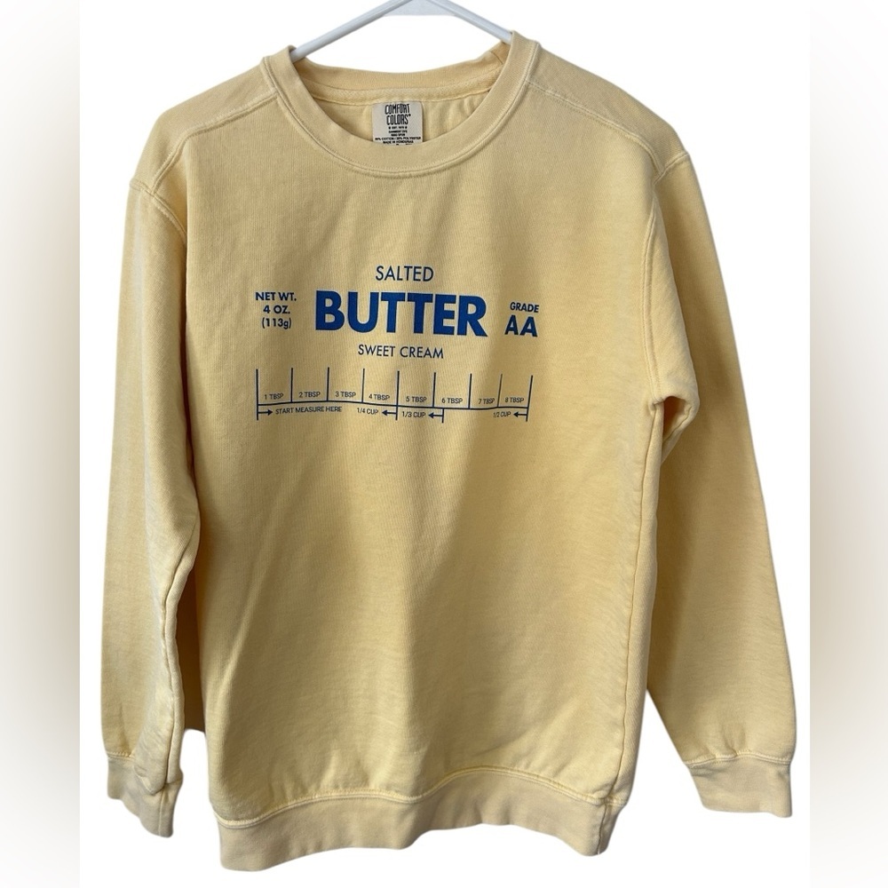 Butter Lovers Sweatshirt Salted and Sweet Cream Size Small